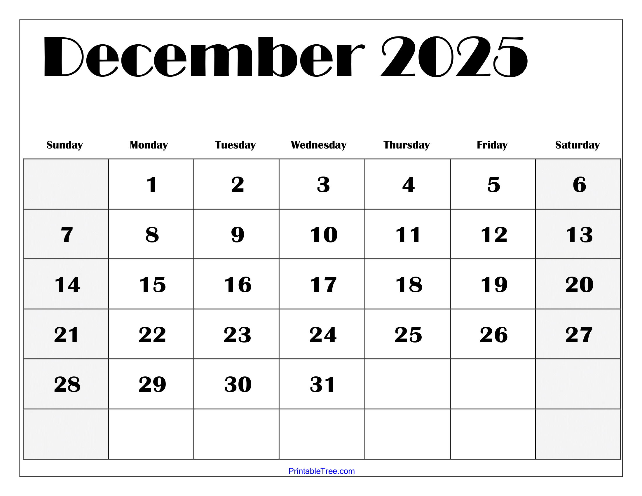 December 2025 Calendar Printable Pdf Template With Holidays with regard to December 2025 Daily Calendar Printable