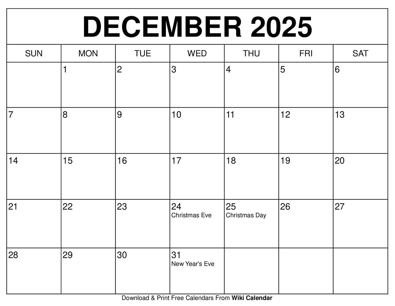 December 2025 Calendar - Printable Templates &amp; More pertaining to December Printable Calendar 2025 Free