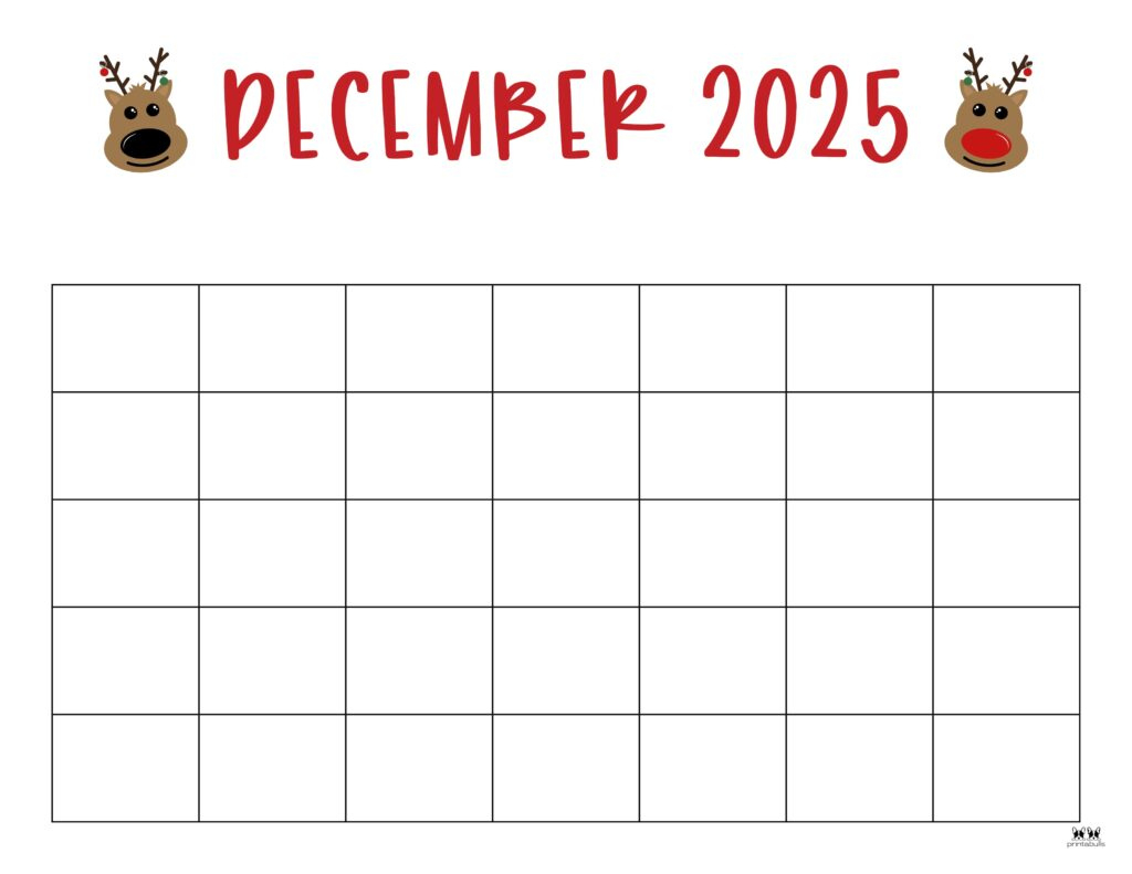 December 2025 Calendars - 107 Free Printables | Printabulls for Free Printable 2025 Coloring Pages Calendar December