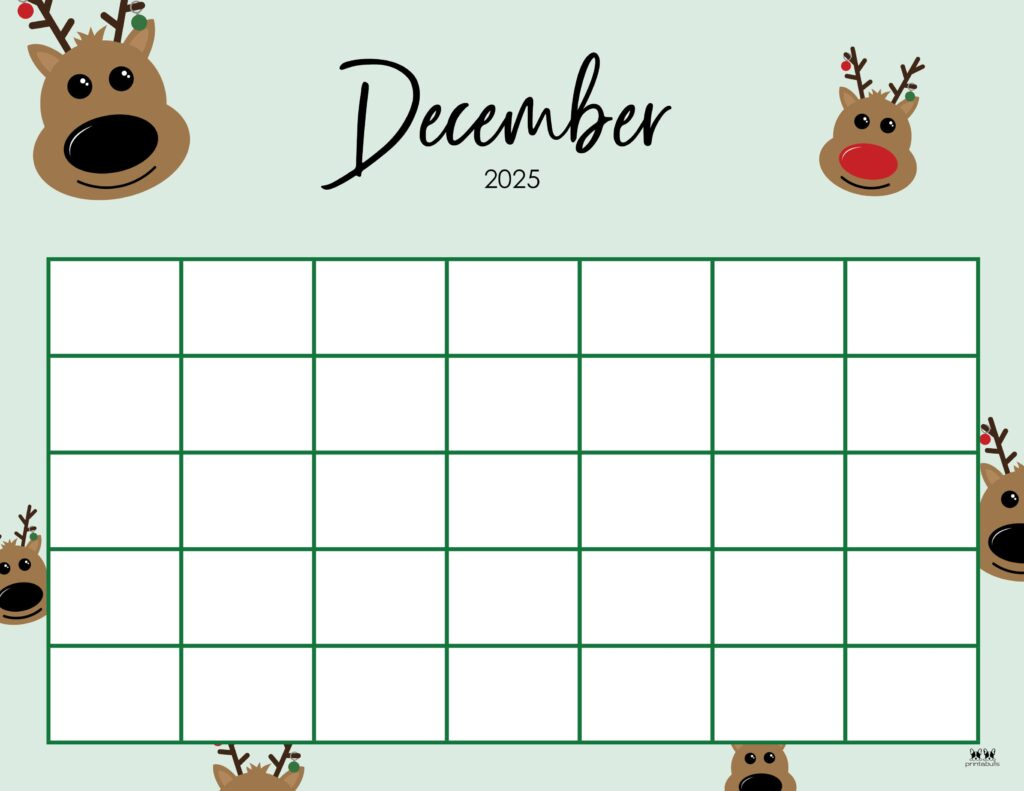 December 2025 Calendars - 107 Free Printables | Printabulls with regard to Cute December 2025 Calendar Printable
