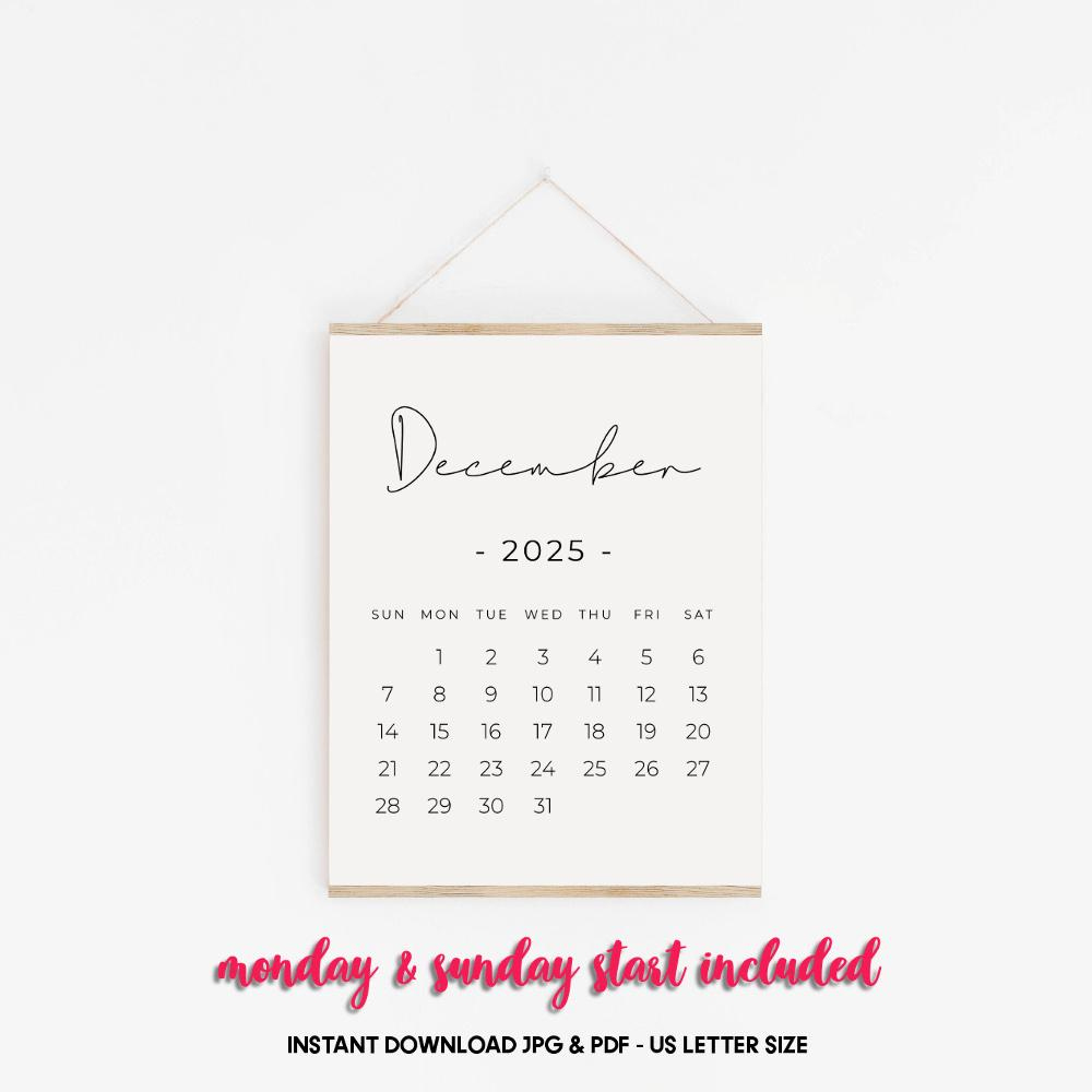 December 2025 Printable Calendar, Pregnancy Calendar Digital with Free Printable Pregnancy Announcement Calendar December 2025