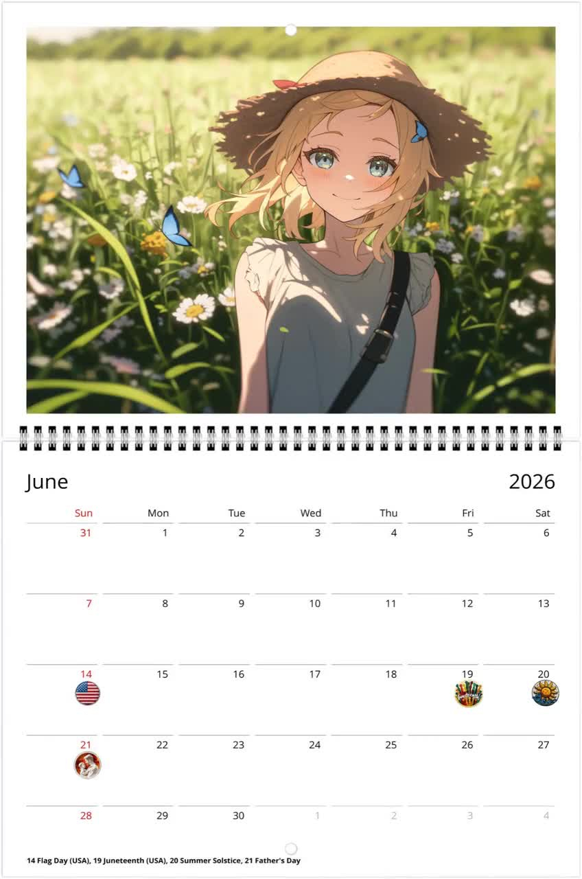 2026 Anime Life Wall Calendarkaleidoscope Artisan – A Year Of  Captivating Anime Art With Holidays within Anime Calendar 2026 Usa