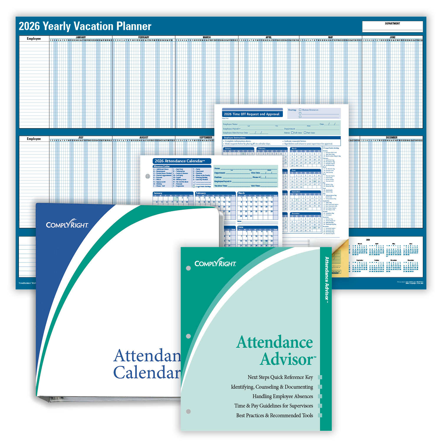 2026 Attendance Tracking Essentials Bundle | Hrdirect within 2026 Attendance Calendar Cards