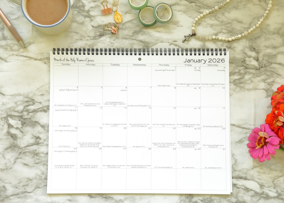 2026 Catholic Calendar (11 X 14&amp;quot;) intended for Catholic Calendar January 2026