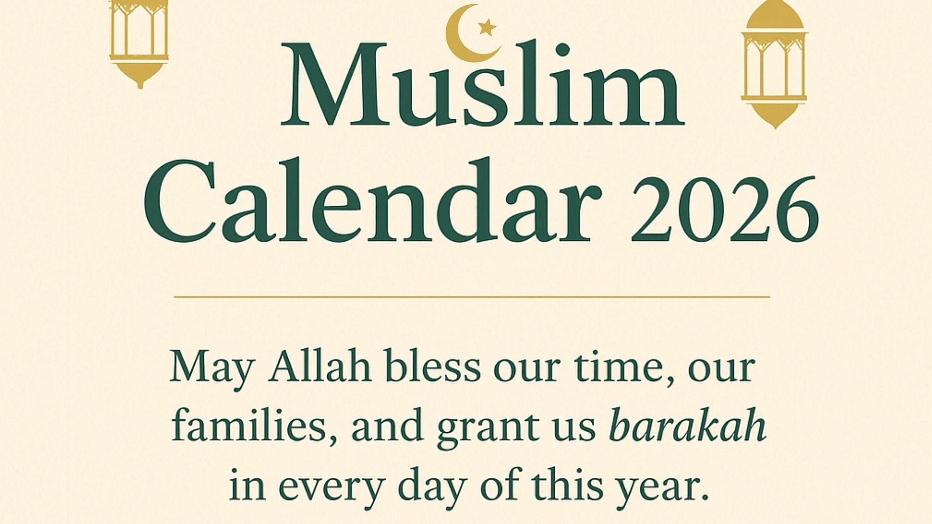 2026 Islamic Hijri Calendar: Muslim Prayer &amp;amp; Ramadan Planner with Islamic Calendar 2026 Muis