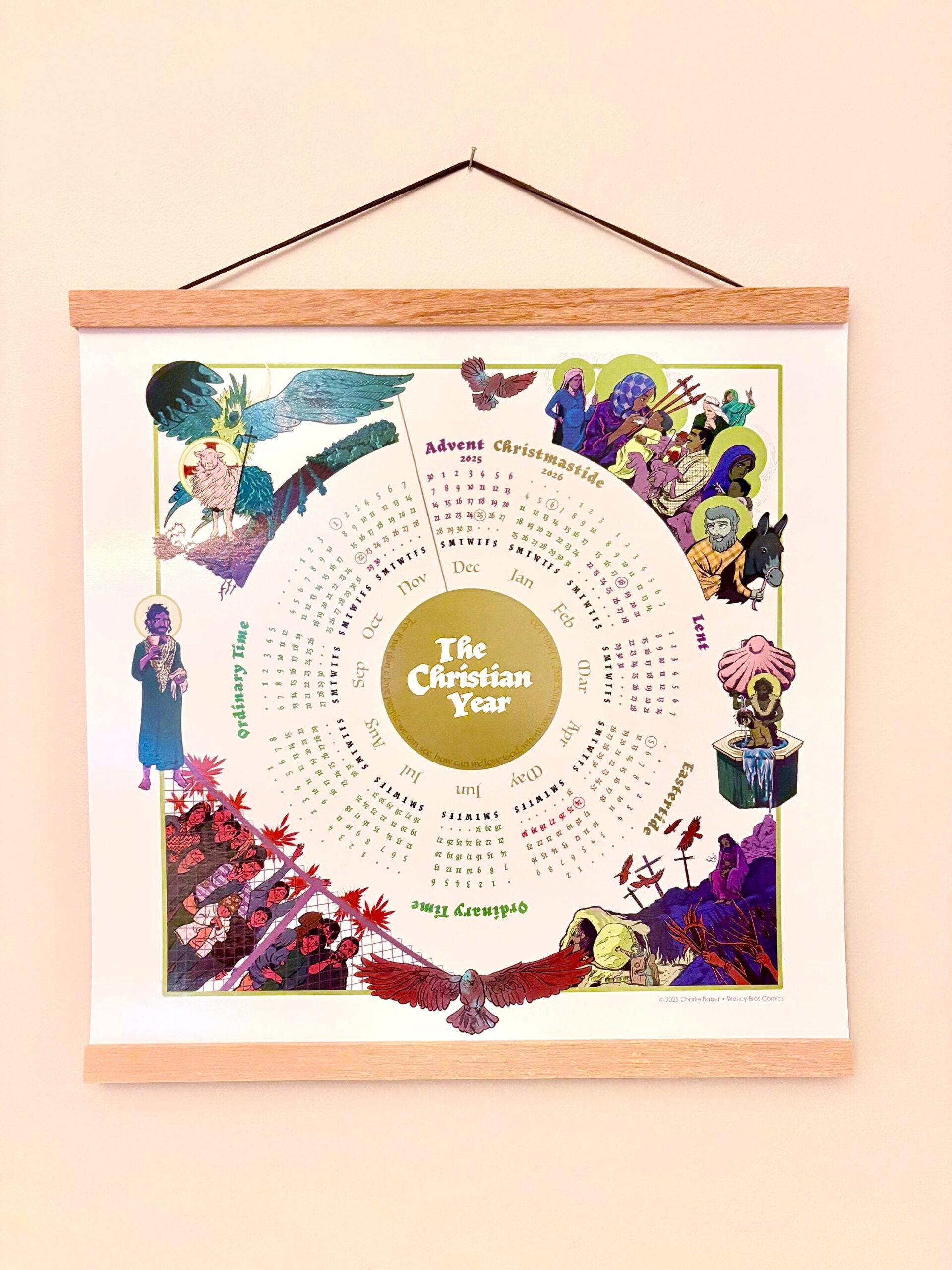2026 Liturgical Calendar - Wesley Bros Comics - Etsy inside United Methodist Liturgical Calendar 2026