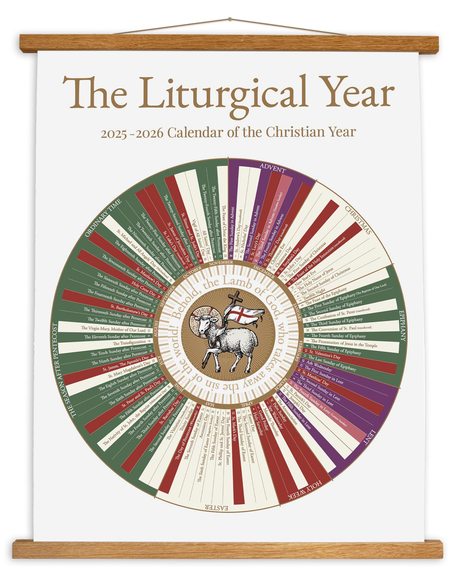 2026 Liturgical Year Wall Calendar | Christian Church Seasons within Episcopal Liturgical Calendar 2026