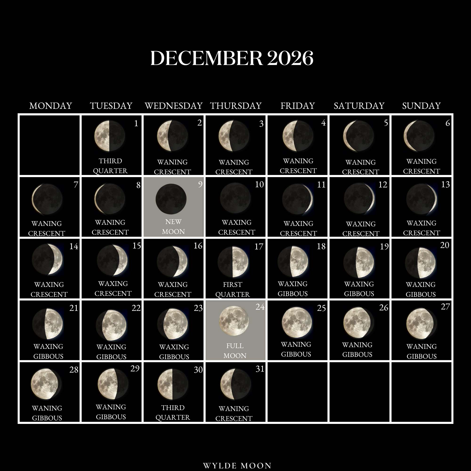 2026 Moon Calendar - Every Phase And Stage Of The Moon pertaining to New Moon and Full Moon Calendar 2026