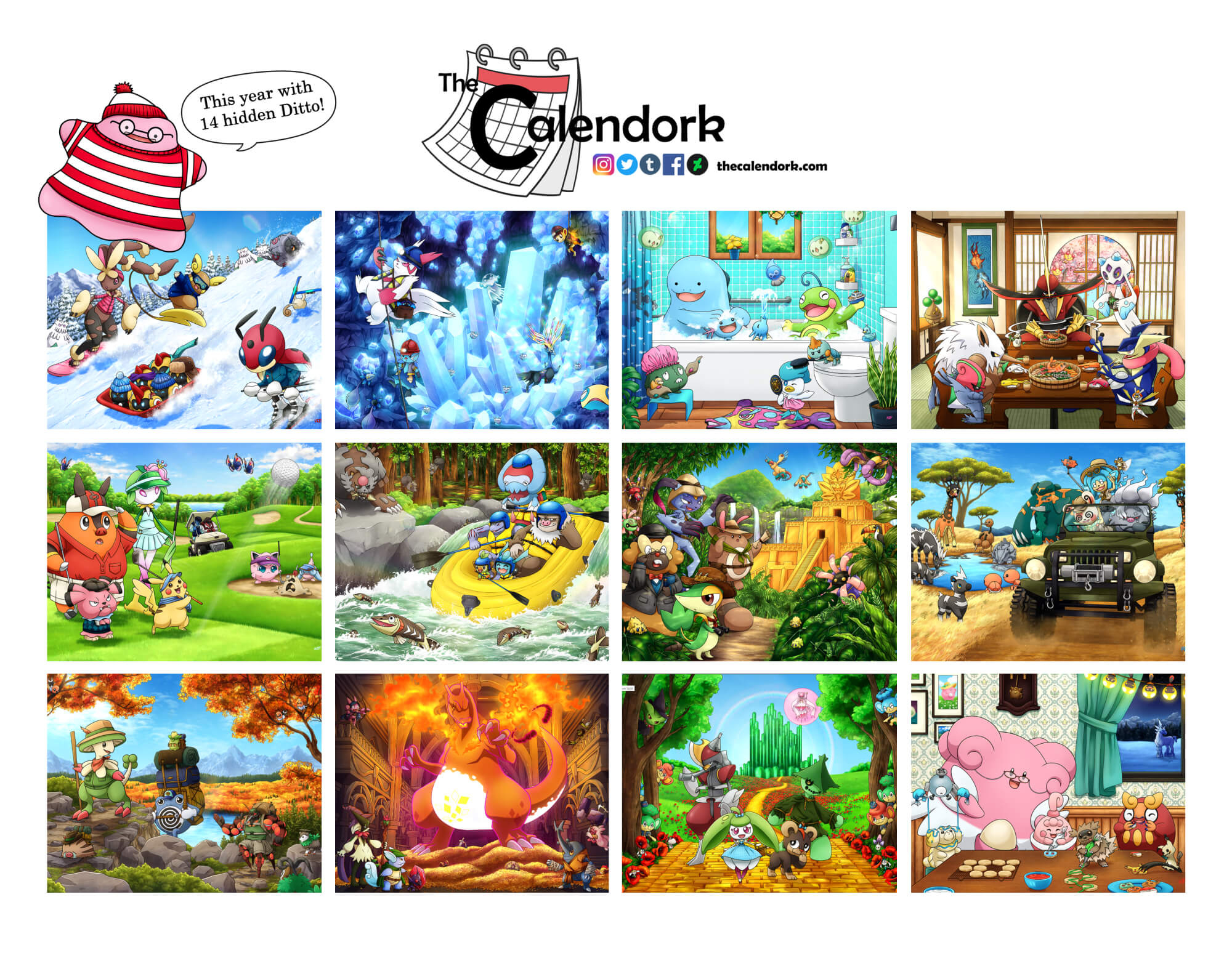 2026 Pokemon Wall Calendar within 2026 Pokemon Calendar