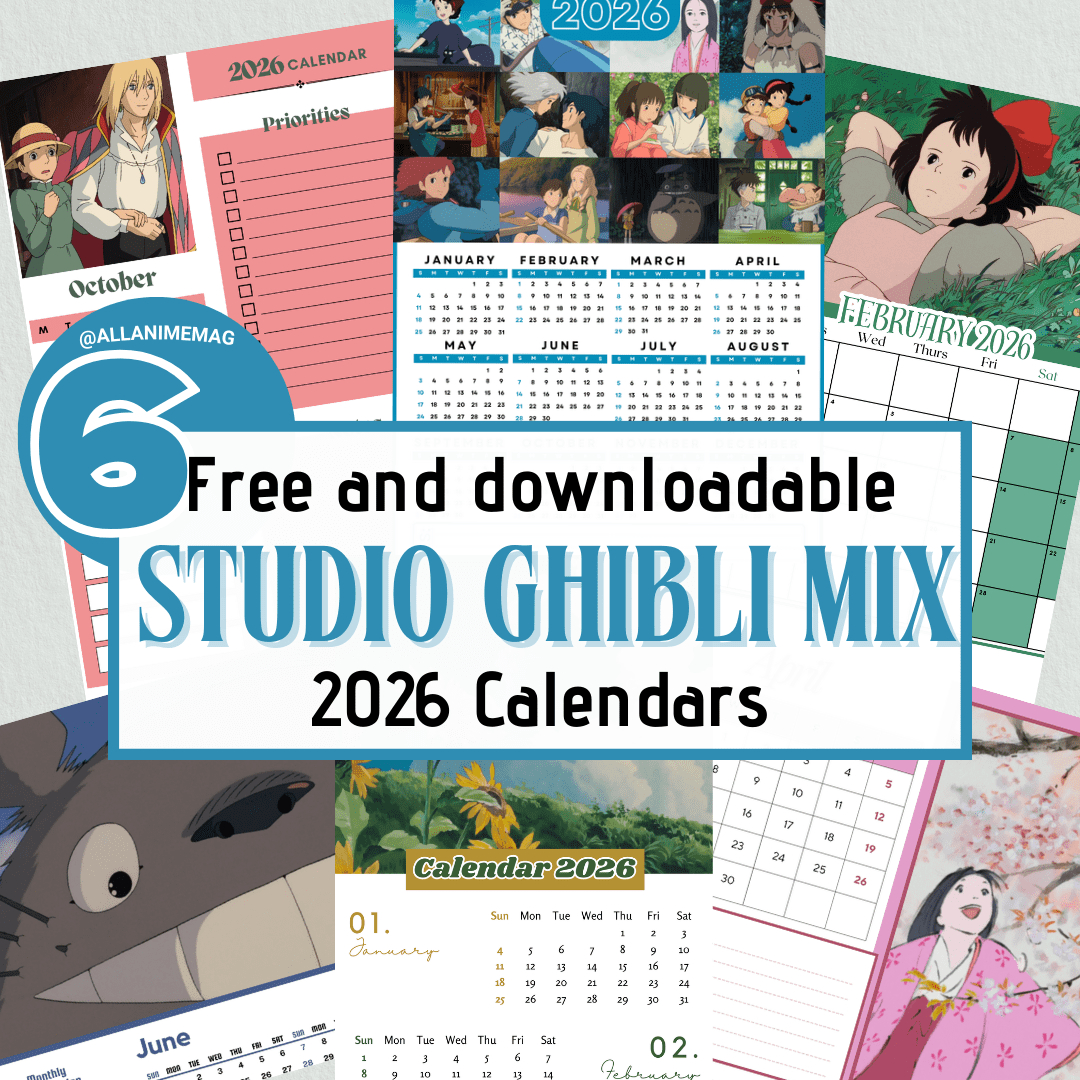 6 Free 2026 Anime Calendars: Studio Ghibli Compilation - All About intended for Anime Calendar 2026 Release Dates