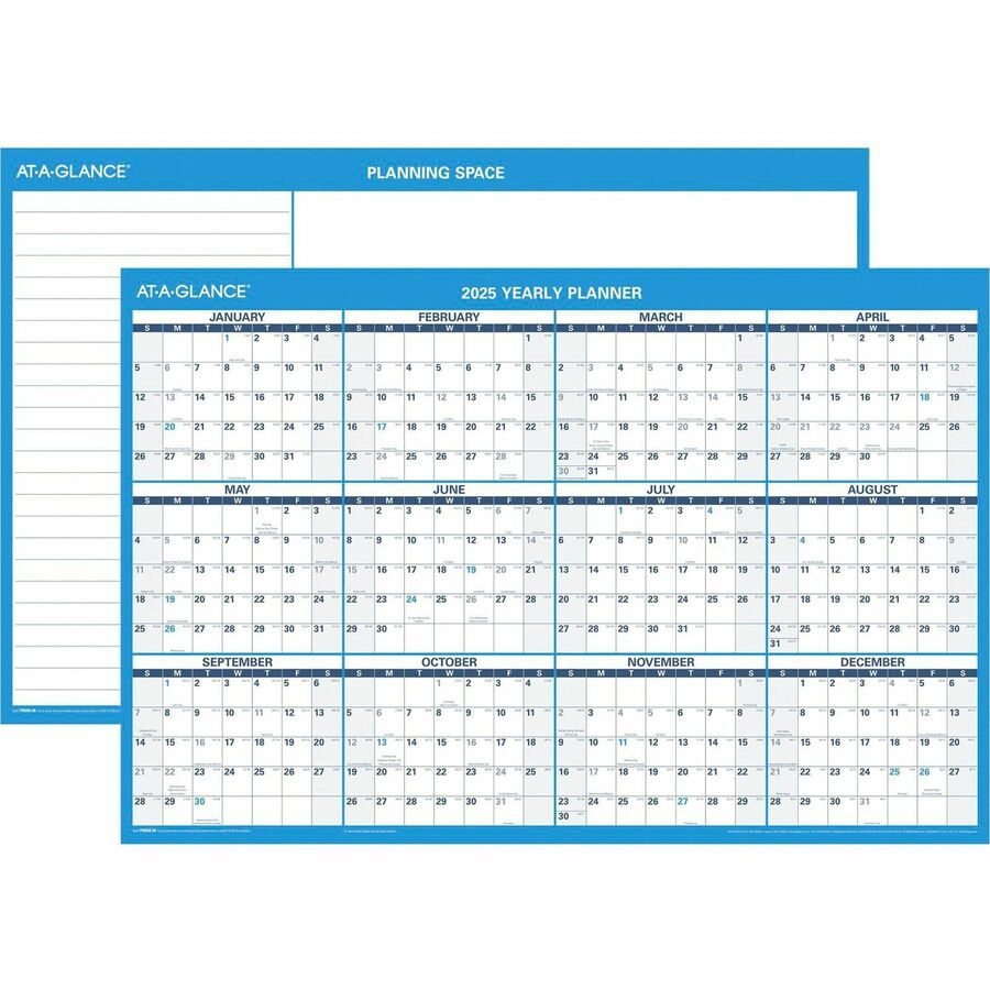 At-A-Glance Horizontal Reversible Erasable Wall Calendar - Large within Ppe 2026 Employee Attendance Calendar