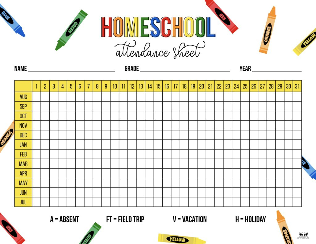 Attendance Sheets - 52 Free Printables | Printabulls throughout Daily Attendance Sheet 2026