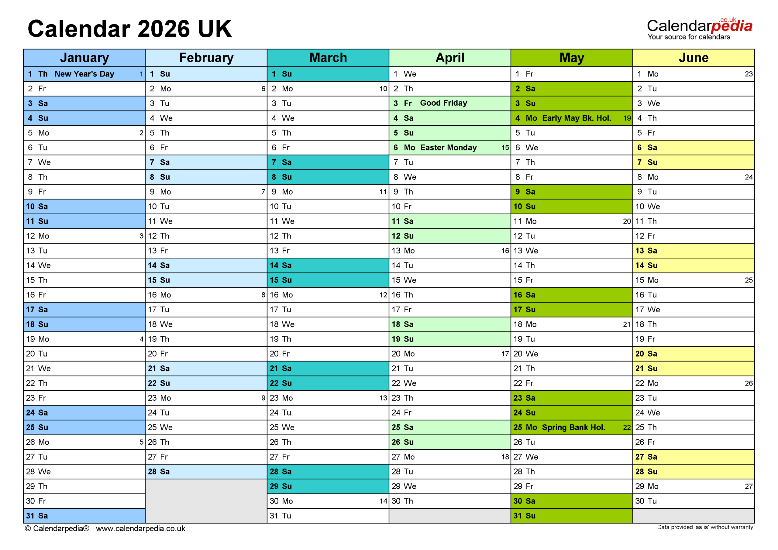 Calendar 2026 (Uk) - Free Printable Pdf Templates within Free Printable Attendance Calendar 2026