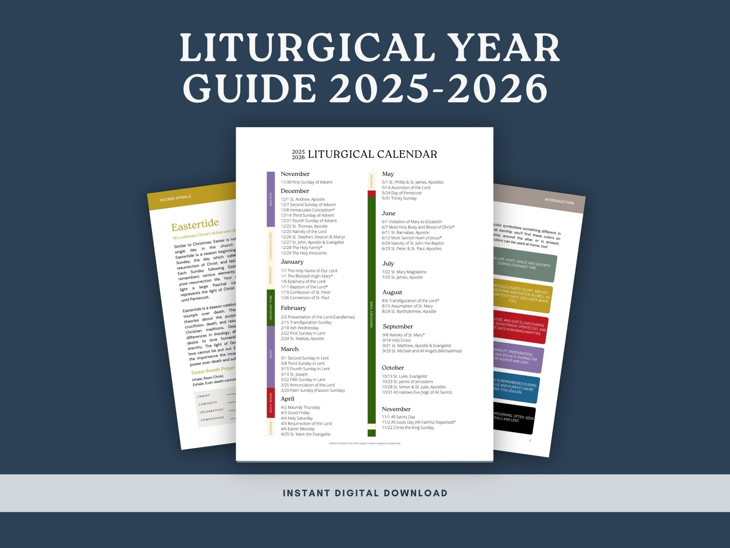 Catholic Calendar 2026 - Etsy within Usccb Liturgical Calendar 2026
