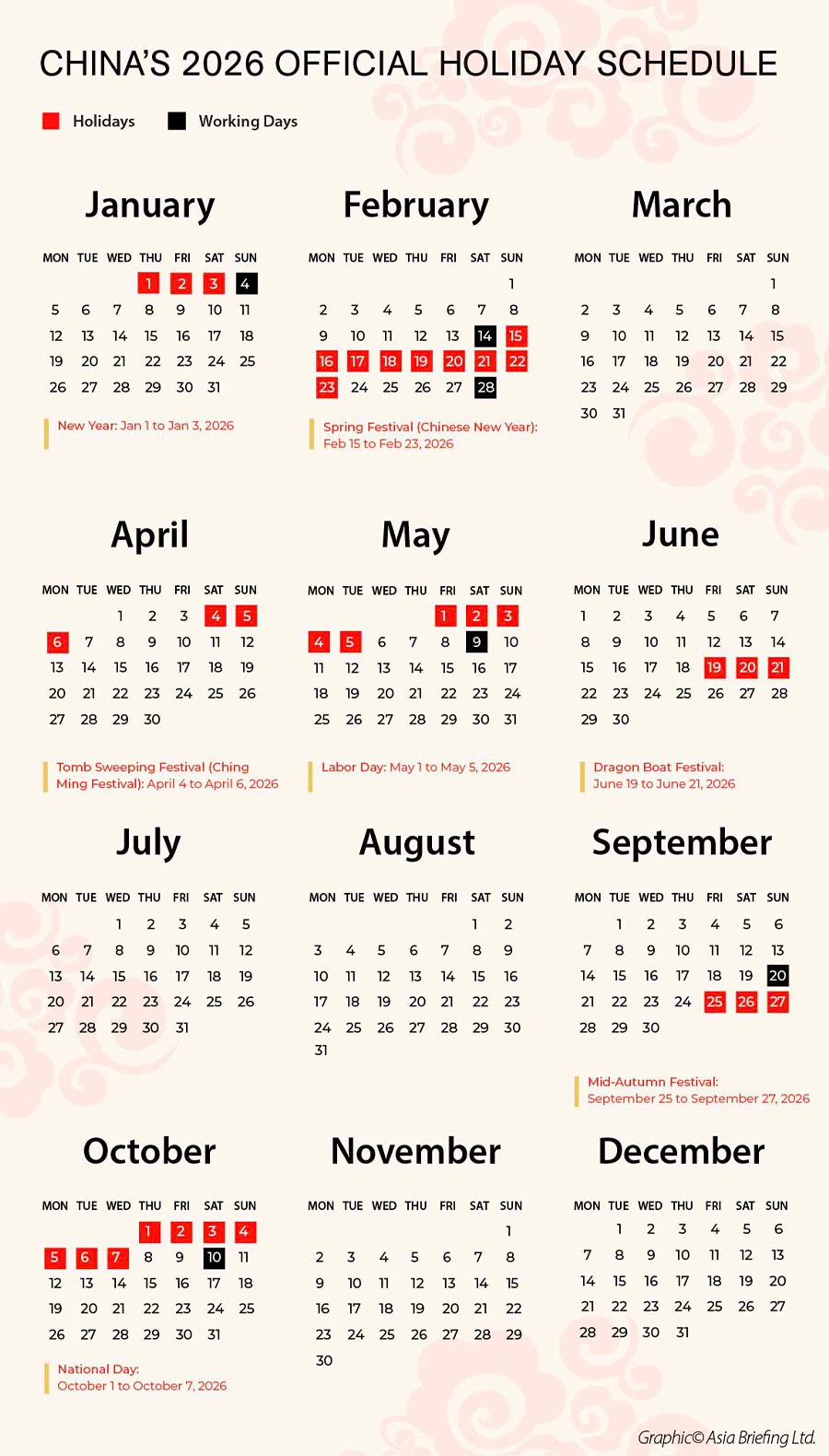 China 2026 Public Holiday Schedule with Chinese Working Calendar 2026
