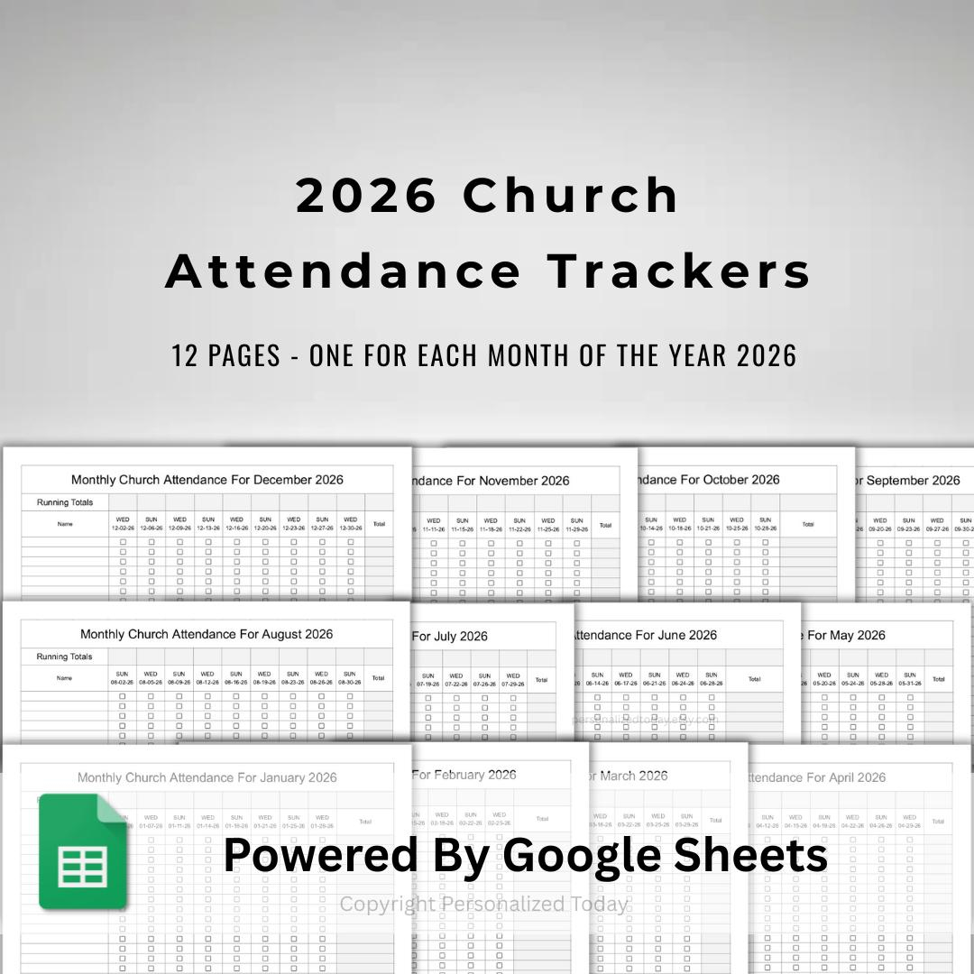 Google Sheets 2026 Monthly Church Attendance Count - 2026 Twice inside Attendance of May 2026