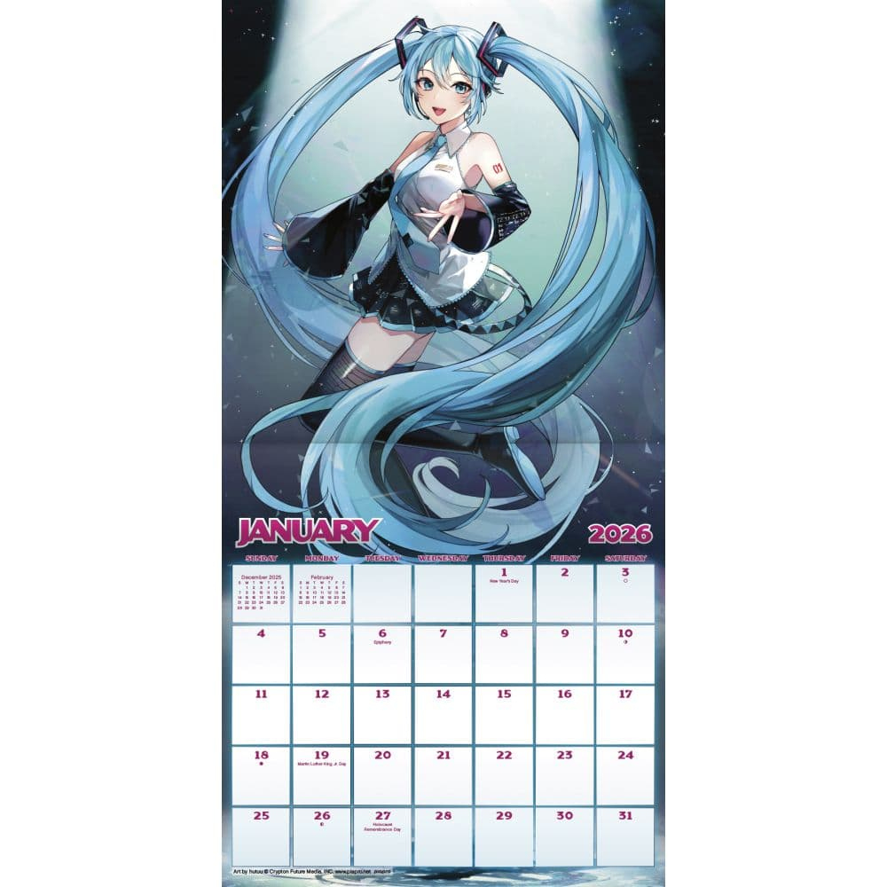 Hatsune Miku 2026 Wall Calendar - Calendars throughout Anime Calendar 2026 Releases