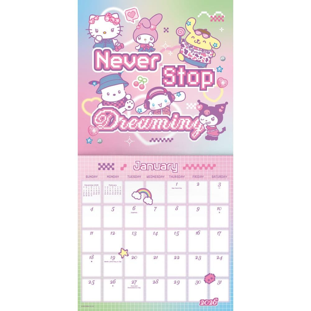 Hello Kitty 2026 Mini Wall Calendar - Calendars with Hello Kitty Calendar 2026