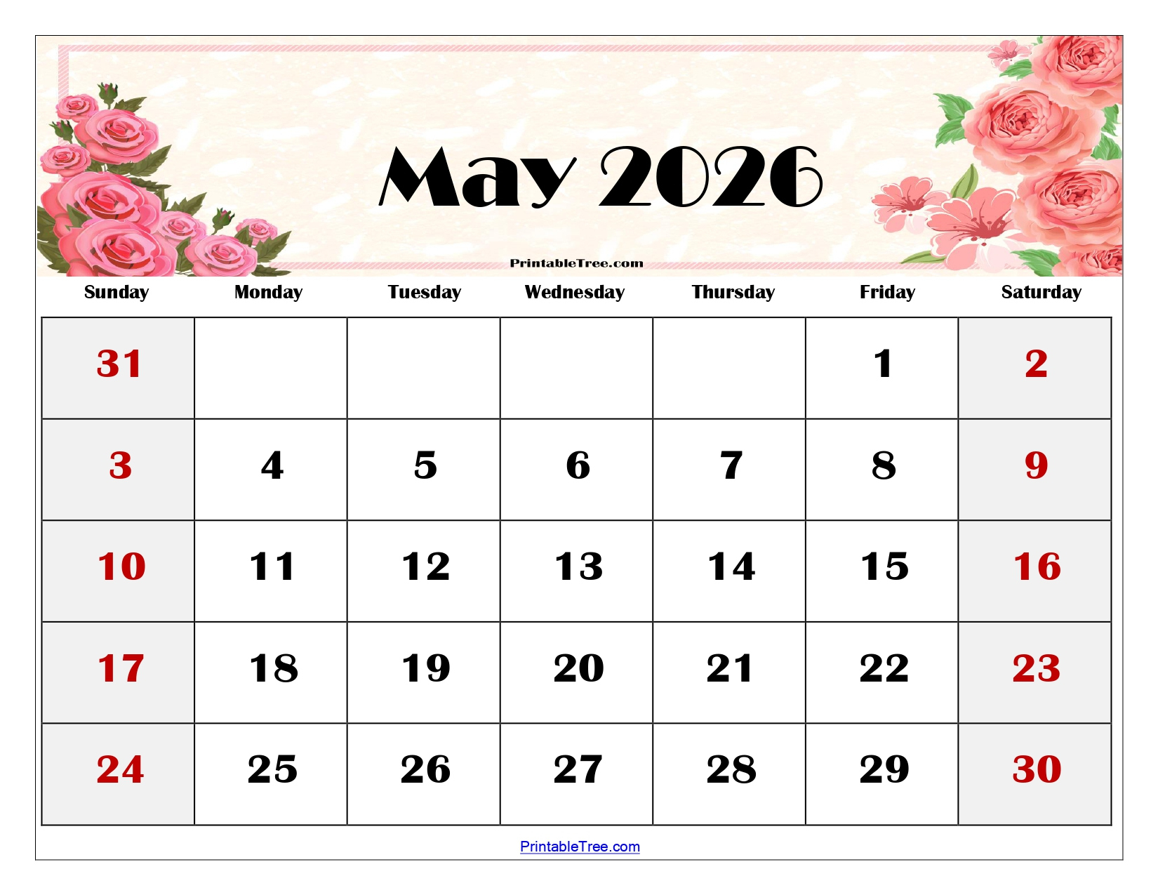 May 2026 Calendar Printable Pdf With Holiday Templates Free with regard to Attendance Sheet May 2026