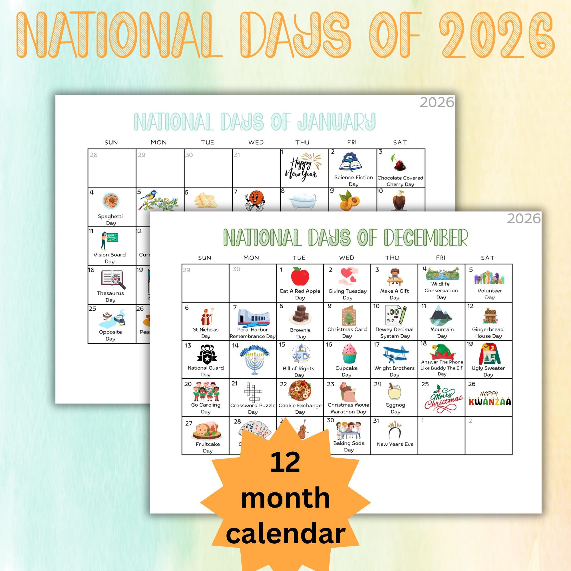 Nationale Tage Lehrmittel Vorschule Lehrer Kalender Klassenzimmer pertaining to National Day January 2026