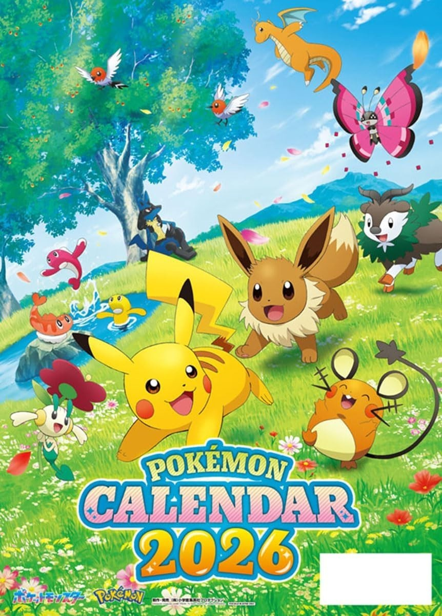 Pokémon 2026 Calendar A2 Size Japan Wall Calendar New | Ebay throughout Pokemon Calendar 2026 with Holidays