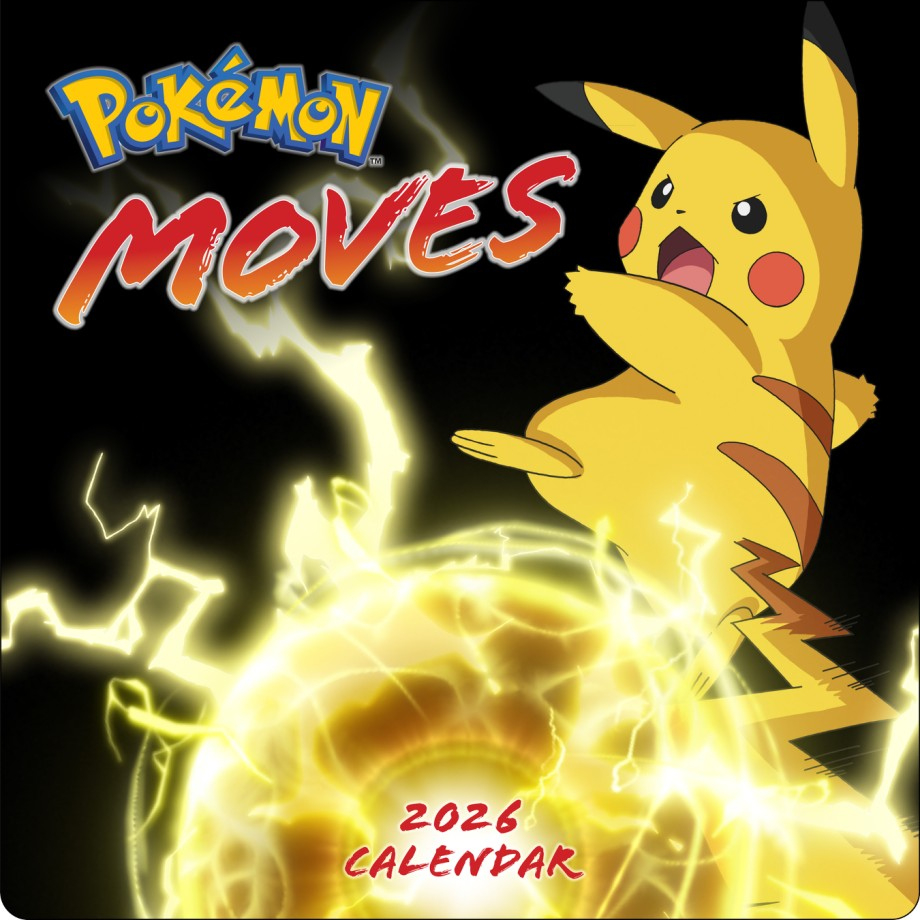 Pokémon Moves 2026 Wall Calendar (Wall) | Abrams intended for Pokemon Calendar 2026 With Holidays