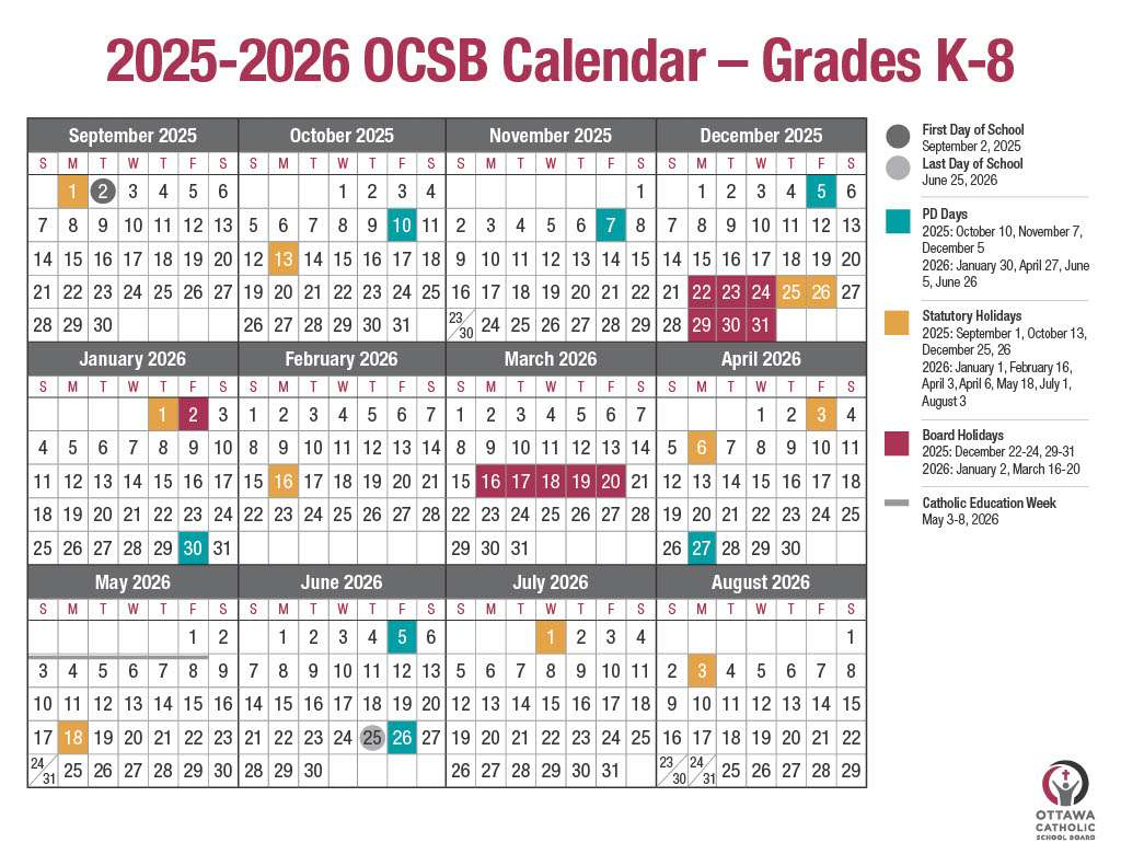 What Parents Need To Know At The Start Of The School Year – The throughout Ottawa Catholic School Board Calendar 2026